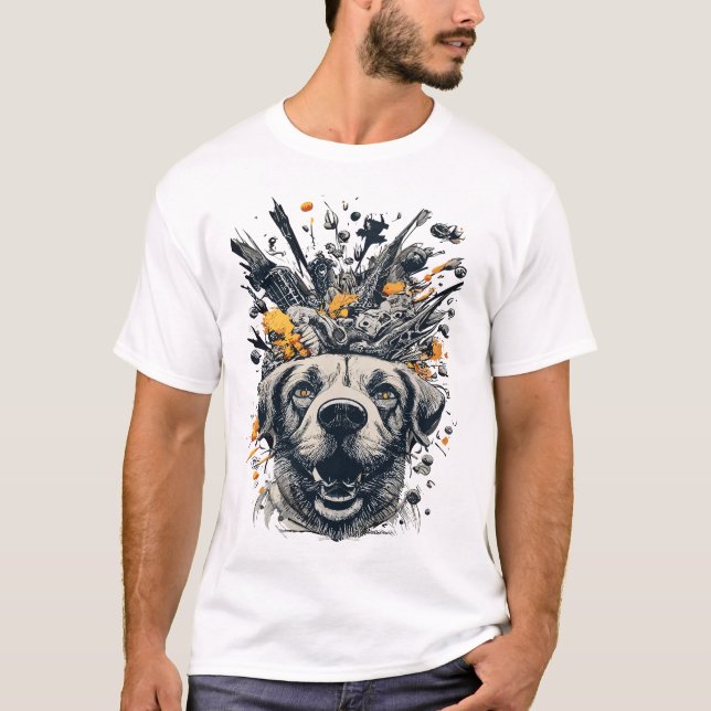 T-shirt Pyjama Golden Australian Retriever Maman drôle (Devant)