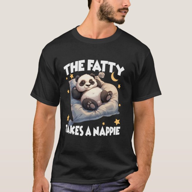 T-shirt Pyjama panda - pyjama drôle panda cosy (Devant)
