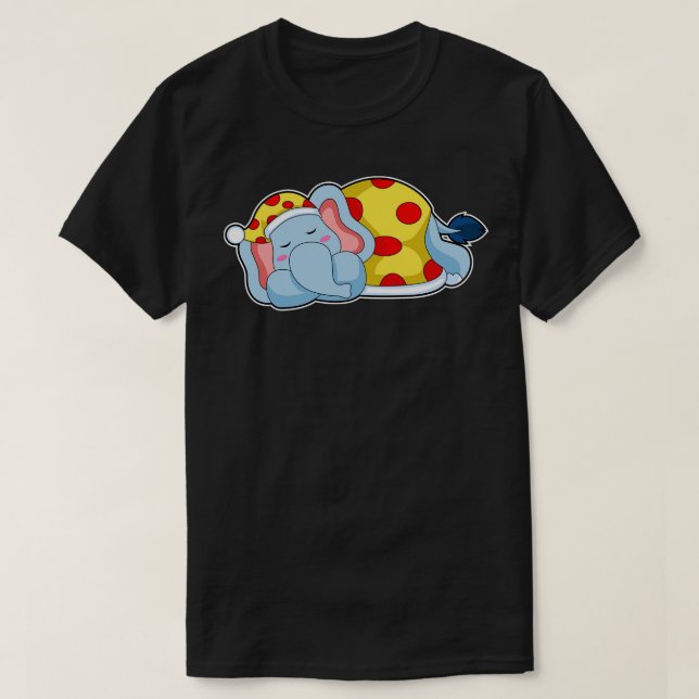 T-shirt Pyjamas couché d'éléphants (Design devant)