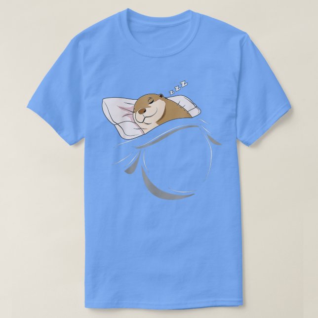 T-shirt Pyjamas d'animaux coureurs de Otter Nap PJ's tenue (Design devant)