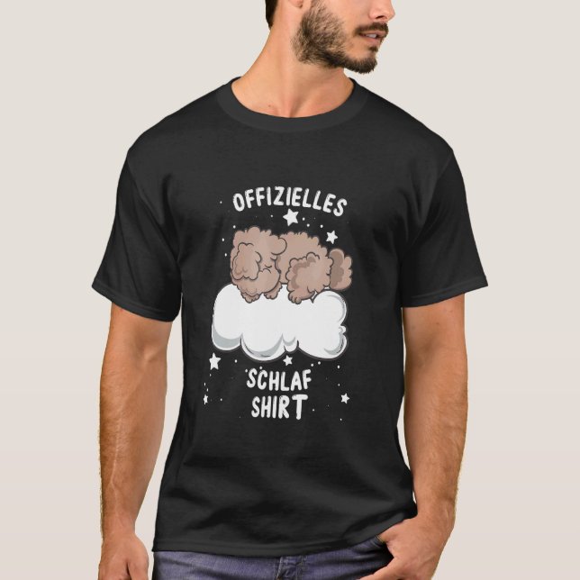 T-shirt Pyjamas de caniche à jouet couchage (Devant)