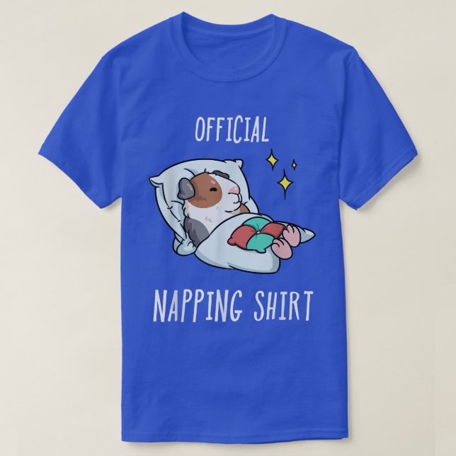 T-shirt Pyjamas de cochon de Guinée endormi (Design devant)