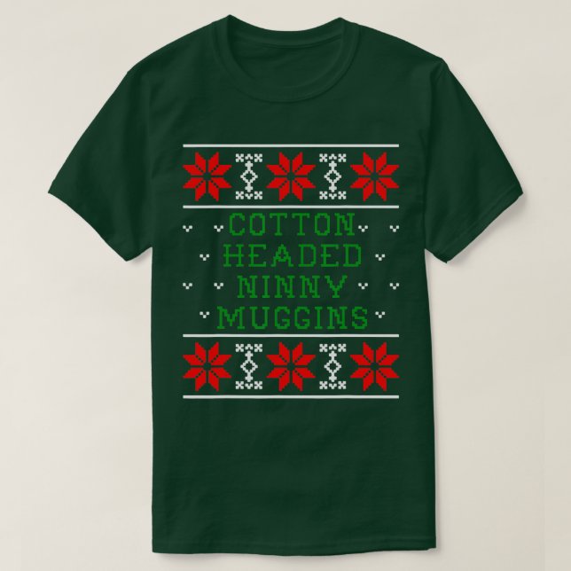 T-shirt Pyjamas de Noël Coton Dirigé Ninny Muggins (3) (Design devant)