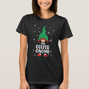 T-shirt Pyjamas de Noël de la famille Golfer Gnome Matchin