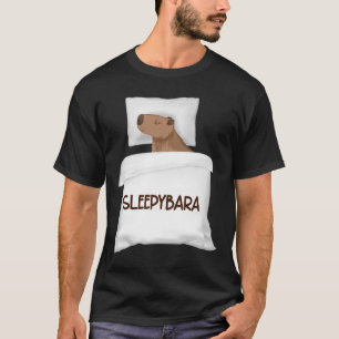 T-shirt Pyjamas de nuit de Capybara Officielle Dormir Slee