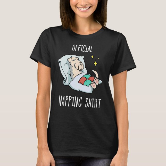 T-shirt Pyjamas de Terrier dormant doucement revêtu (Devant)