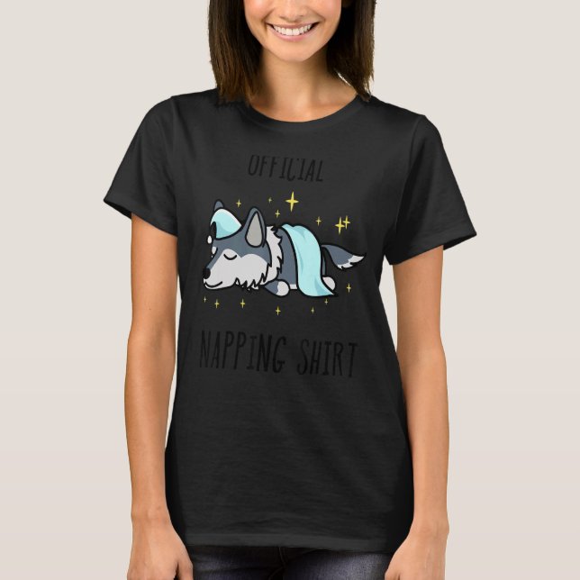 T-shirt Pyjamas du loup couché tête de nuit 2 (Devant)