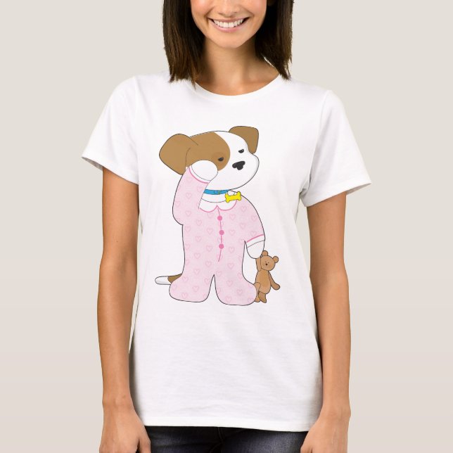 T-shirt Pyjamas mignons de chiot (Devant)