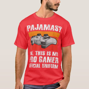 T-shirt Pyjamas Pas de Pros Gamer Jeux Vidéos Drôle Garçon