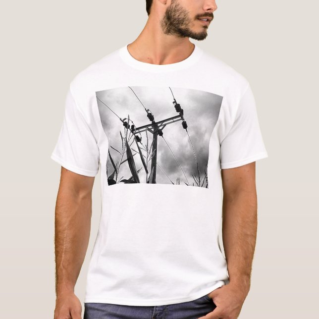 T-shirt Pylône noir et blanc (Devant)