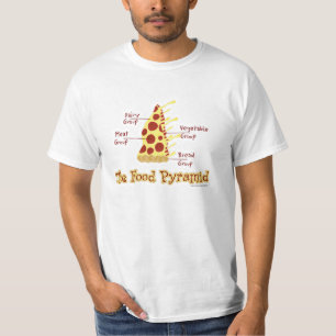 T-shirt Pyramide alimentaire drôle de pizza