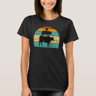 T-shirt Pyramide Alimentaire Vintage Carnivore Mangeur De