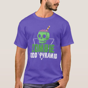 T-shirt Pyramide alimentaire zombie régime équilibré vinta