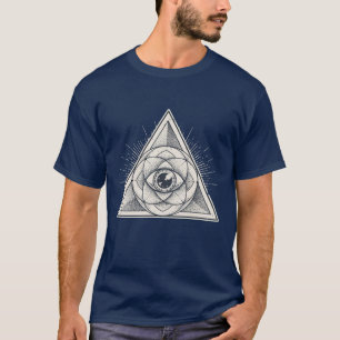 T-shirt Pyramide de l'Œil qui voit tout, symbole de géomét