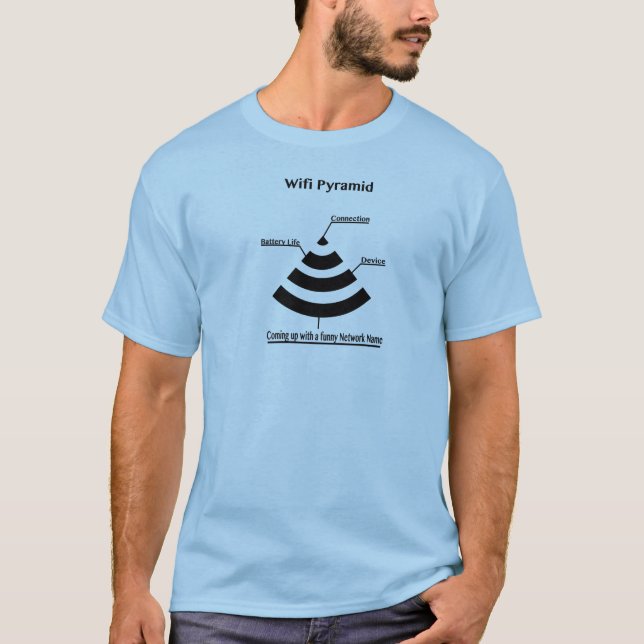 T-shirt Pyramide de Wifi (Devant)
