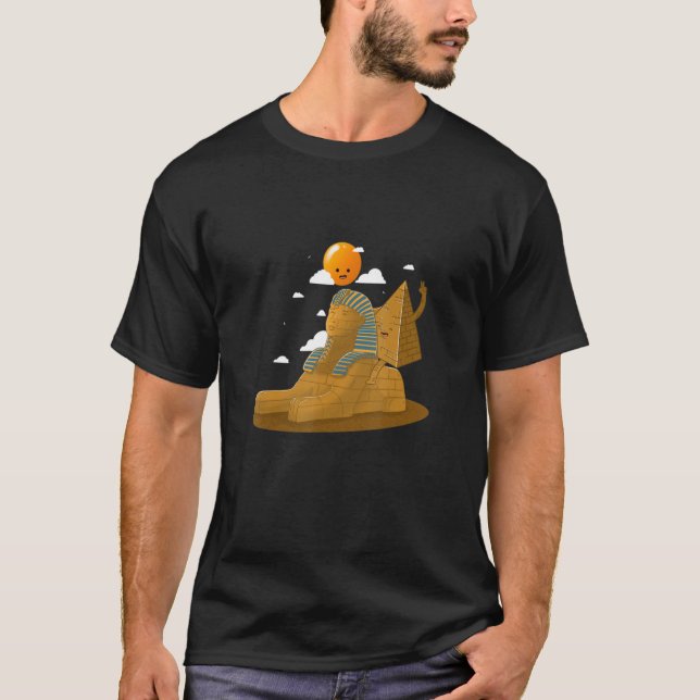 T-shirt Pyramide Et Sphinx Egypte Ancien Égyptien (Devant)