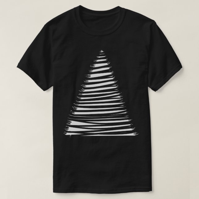T-shirt pyramide rayée (Design devant)