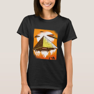 T-shirt Pyramide Volante Egypte Ufo Conspiration Illuminat