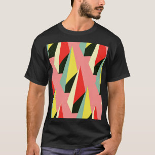 T-shirt Pyramides 3D : Vintage géométrique rétro.