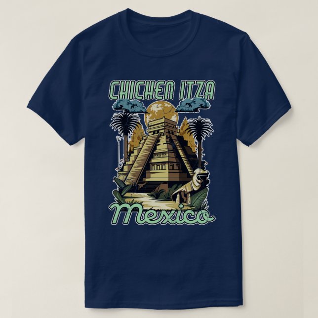 T-shirt Pyramides de Chichen Itza Mexique (Design devant)