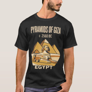 T-shirt Pyramides de Giza Egypte Affiche de voyage rétro v