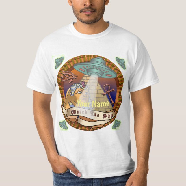 T-shirt Pyramides de Vaisseau Spatial Alien  (Devant)