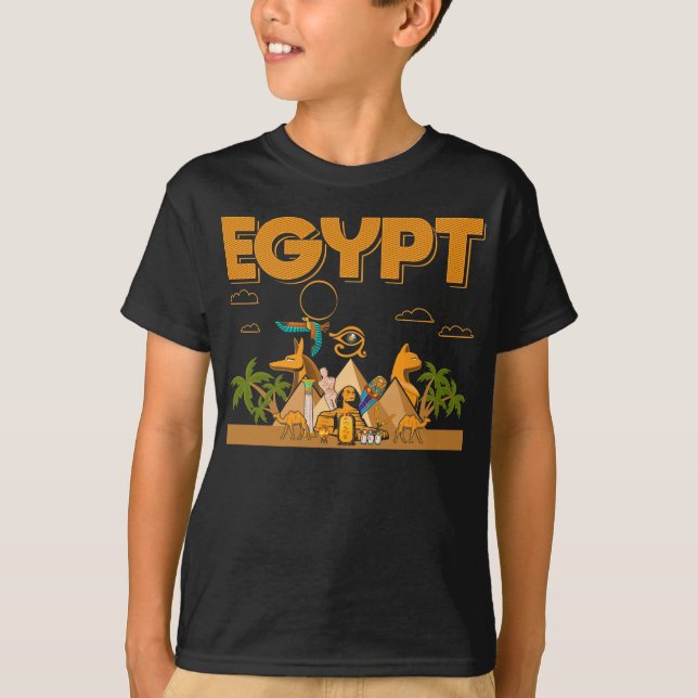 T-shirt Pyramides égyptiennes Camps Pharaon Sphinx Horus O (Devant)
