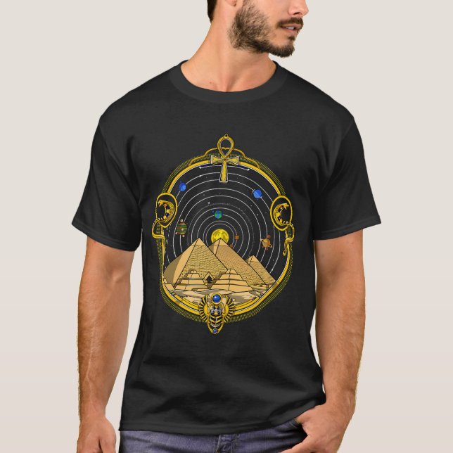 T-shirt Pyramides Égyptiennes Système Solaire (Devant)