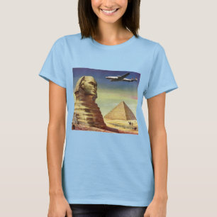 T-shirt Pyramides vintages, le grand sphinx de Gizeh, Egyp