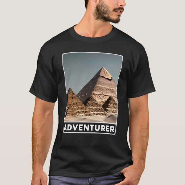 T-shirt Pyramids of Giza Cairo Egypt Adventurer (Devant)
