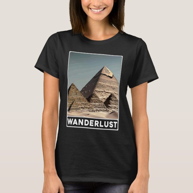 T-shirt Pyramids of Giza Cairo Egypt Wanderlust (Devant)