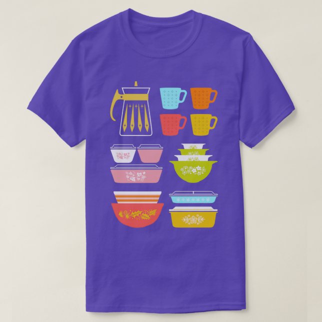 T-shirt Pyrex Joties Verre Vintage Cuisine (Design devant)