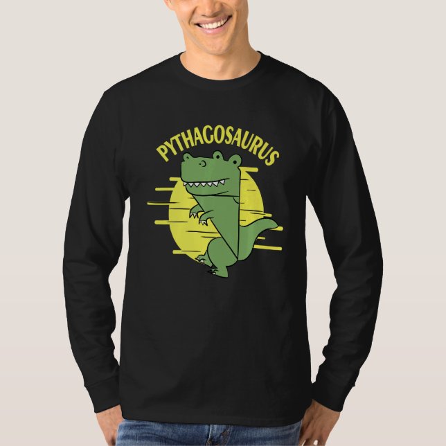 T-shirt Pythagosaure Pythagore Théorème Statisticien Math (Devant)
