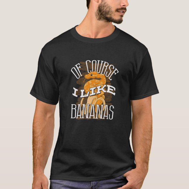 T-shirt Python Balle Banane Bien sûr j'aime les Bananes He (Devant)