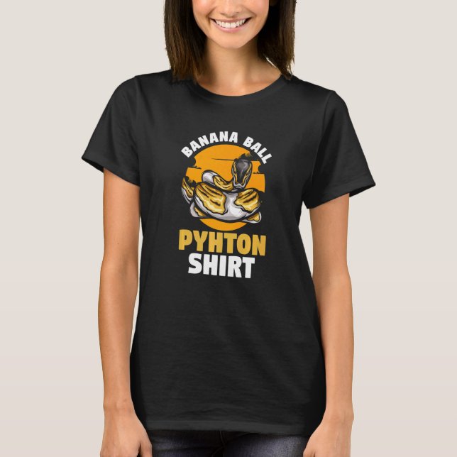 T-shirt Python Balle Banane Serpent Herpétologue Danger No (Devant)