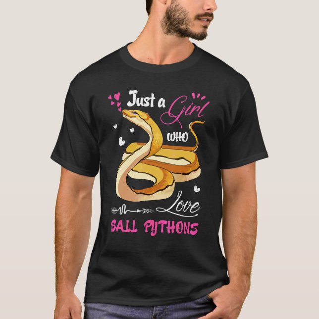 T-shirt Python Balle Femme Juste Une Fille Qui Aime Les Py (Devant)