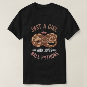 T-shirt Python Balle Juste une Fille Qui Aime les Pythons