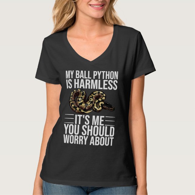 T-shirt Python Balle Serpent  Hommes Femmes (Devant)