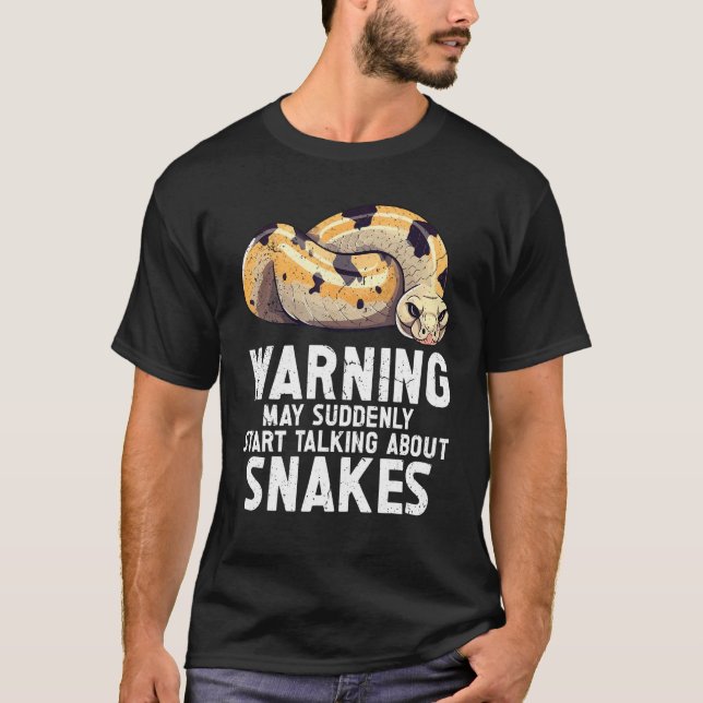 T-shirt Python boule Serpent  Reptile  Noodle Reptile Snek (Devant)