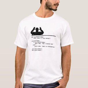 T-shirt Python Code-Votre mère était un hamster