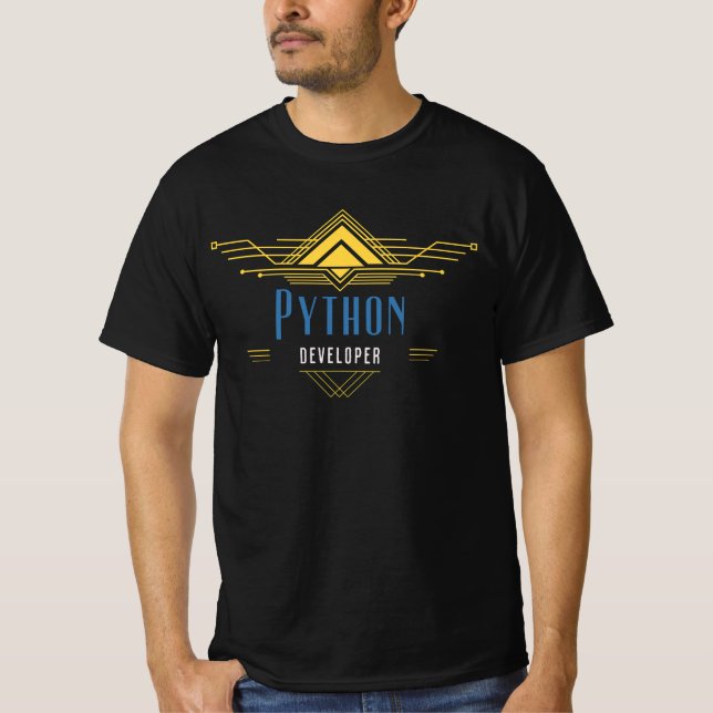 T-shirt Python Developer Code Artisan (Devant)