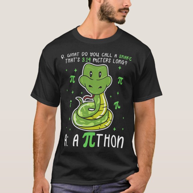 T-shirt Python Pi Symbole Math Enseignant Pi Jour (Devant)
