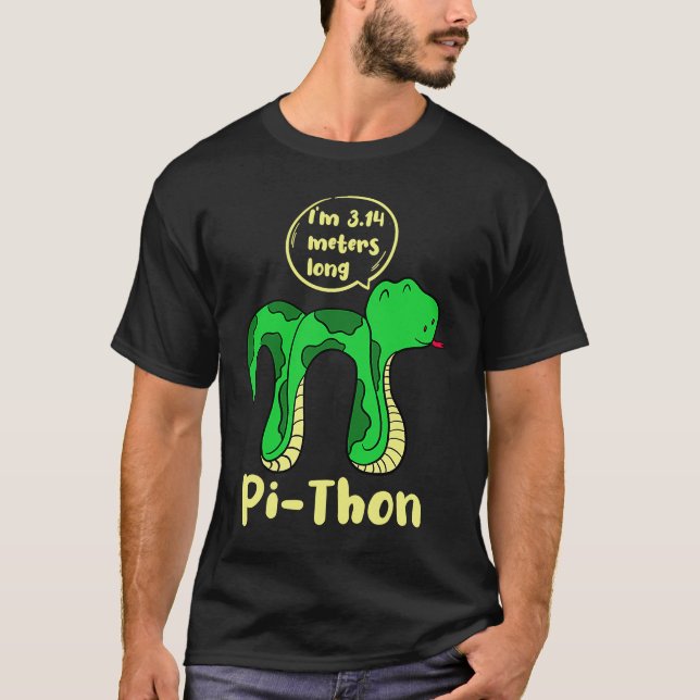 T-shirt Python Pithon Pi Symbole Fun Math Enseignant Pi Jo (Devant)