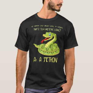 T-shirt Python Pithon Pi Symbole Funny Math Mathématique T