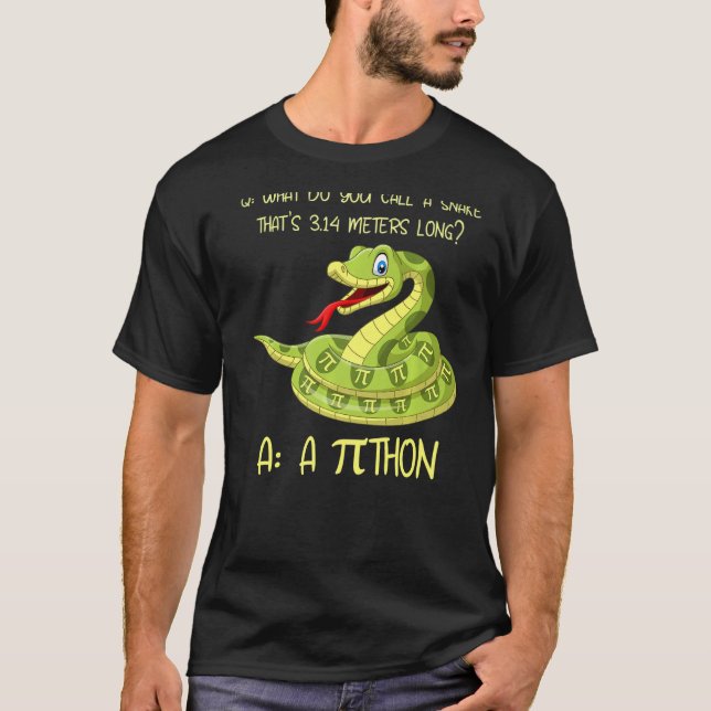 T-shirt Python Pithon Pi Symbole Funny Math Mathématique T (Devant)