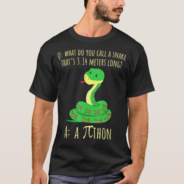 T-shirt Python Pithon Pi Symbole Math Enseignant Pi Jour (Devant)