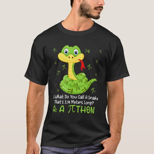 T-shirt Python Pithon Pi Symbole Math Enseignant Pi Jour (Devant)