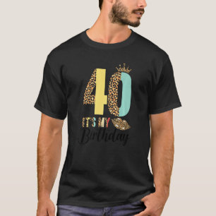 T-shirt Q4ag Leopard Femmes 40e Anniversaire 40 Mon annive