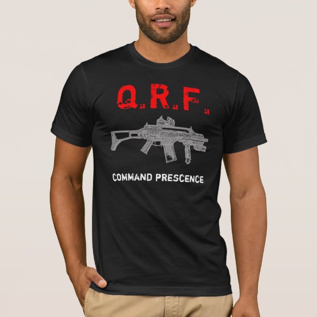 T-shirt Q.R.F., prescence de commande (Devant)