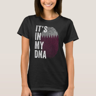 T-shirt Qatar c'est dans mon ADN mignon empreintes digital